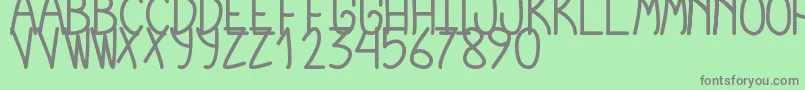 フォントCursiExtraTfbBold – 緑の背景に灰色の文字
