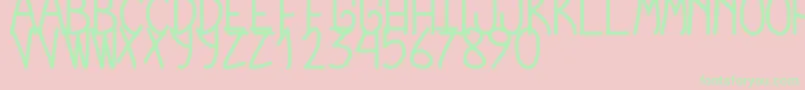 Police CursiExtraTfbBold – polices vertes sur fond rose