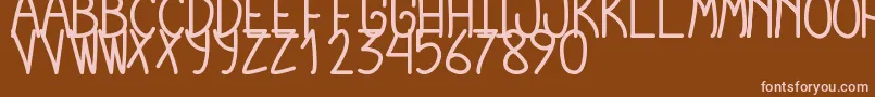 CursiExtraTfbBold Font – Pink Fonts on Brown Background