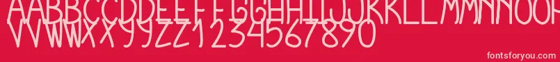CursiExtraTfbBold Font – Pink Fonts on Red Background
