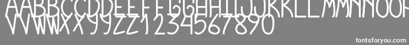 CursiExtraTfbBold-Schriftart – Weiße Schriften auf grauem Hintergrund
