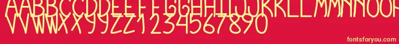 More about CursiExtraTfbBold Font CursiExtraTfbBold Font – Yellow Fonts on Red Background