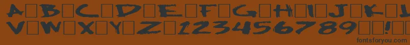 Weitere Informationen zur BigPlain-Schriftart BigPlain-Schriftart – Schwarze Schriften auf braunem Hintergrund