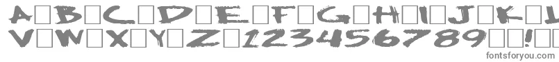フォントBigPlain – 白い背景に灰色の文字