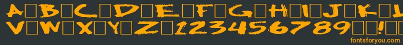 BigPlain Font – Orange Fonts on Black Background