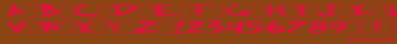 BigPlain Font – Red Fonts on Brown Background