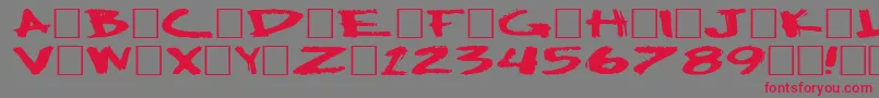 BigPlain Font – Red Fonts on Gray Background