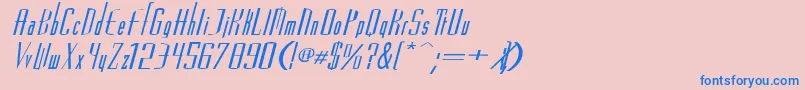 VascosskBolditalic Font – Blue Fonts on Pink Background