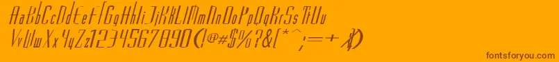 VascosskBolditalic Font – Brown Fonts on Orange Background