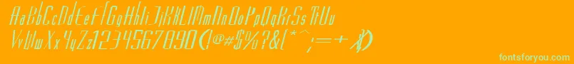 VascosskBolditalic Font – Green Fonts on Orange Background