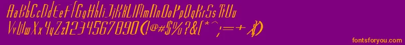 VascosskBolditalic Font – Orange Fonts on Purple Background