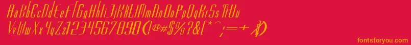 VascosskBolditalic Font – Orange Fonts on Red Background