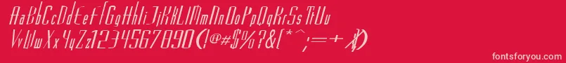 VascosskBolditalic Font – Pink Fonts on Red Background
