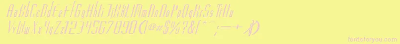 VascosskBolditalic Font – Pink Fonts on Yellow Background