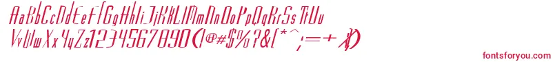 フォントVascosskBolditalic – 白い背景に赤い文字