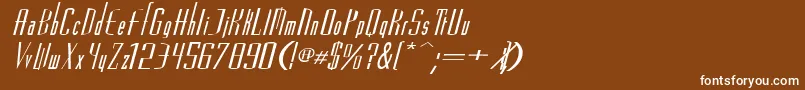 VascosskBolditalic Font – White Fonts on Brown Background