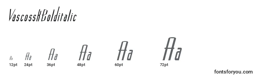 VascosskBolditalic Font Sizes