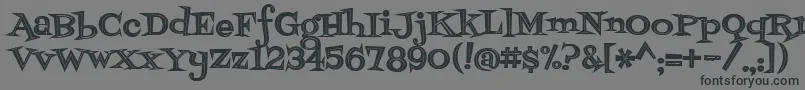 フォントFontdinerdotcomjazzdark – 黒い文字の灰色の背景