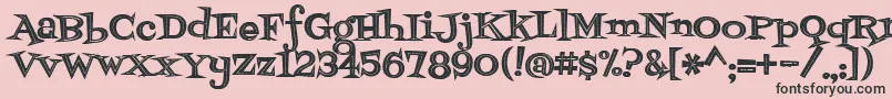 Fontdinerdotcomjazzdark Font – Black Fonts on Pink Background