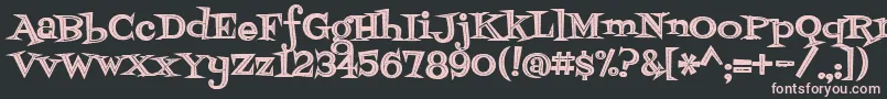 フォントFontdinerdotcomjazzdark – 黒い背景にピンクのフォント