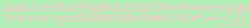 Шрифт Fontdinerdotcomjazzdark – розовые шрифты на зелёном фоне