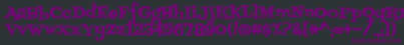 Fontdinerdotcomjazzdark Font – Purple Fonts on Black Background