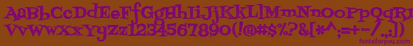 Police Fontdinerdotcomjazzdark – polices violettes sur fond brun
