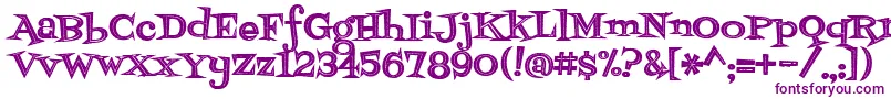 Fontdinerdotcomjazzdark-fontti – violetit fontit valkoisella taustalla