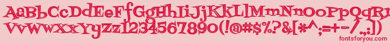 Fontdinerdotcomjazzdark Font – Red Fonts on Pink Background