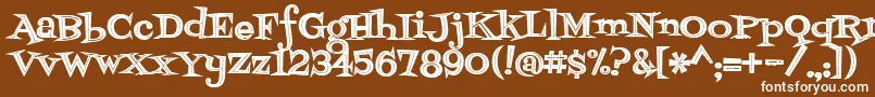 Fontdinerdotcomjazzdark Font – White Fonts on Brown Background