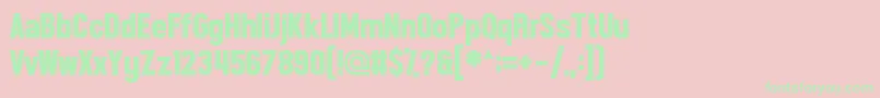 Frontpageneue Font – Green Fonts on Pink Background