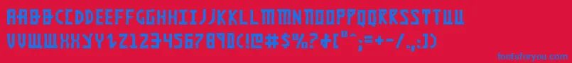 KhazadDum Font – Blue Fonts on Red Background