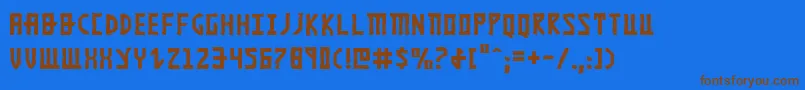 KhazadDum Font – Brown Fonts on Blue Background