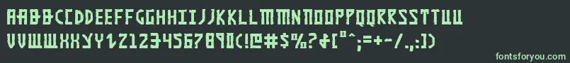 KhazadDum-fontti – vihreät fontit mustalla taustalla