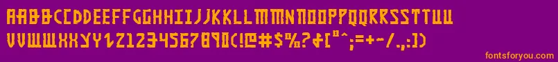 KhazadDum Font – Orange Fonts on Purple Background