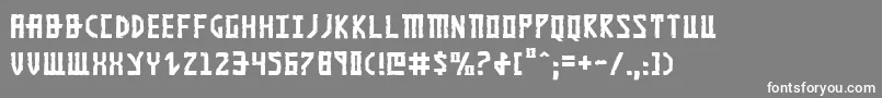 フォントKhazadDum – 灰色の背景に白い文字