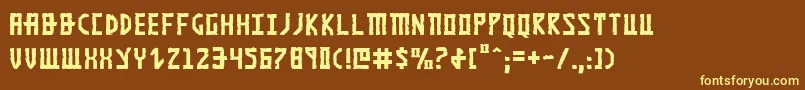KhazadDum Font – Yellow Fonts on Brown Background