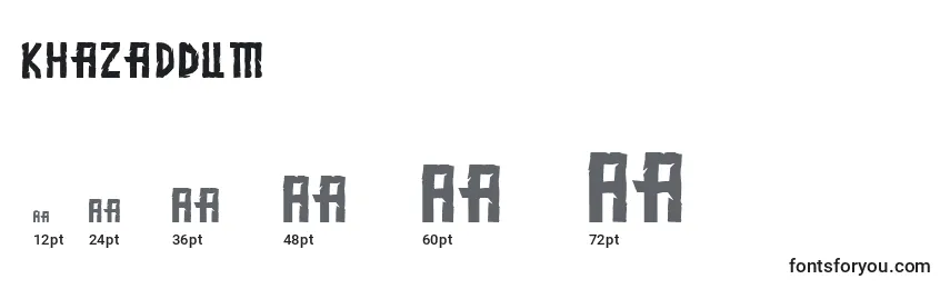 KhazadDum Font Sizes