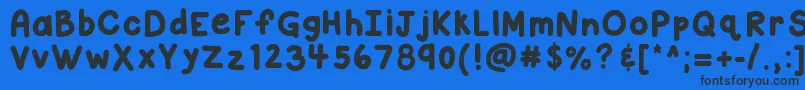 Kbcloudyday Font – Black Fonts on Blue Background