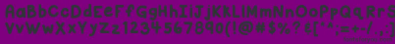 Kbcloudyday Font – Black Fonts on Purple Background