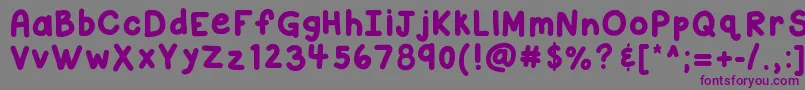 Kbcloudyday Font – Purple Fonts on Gray Background