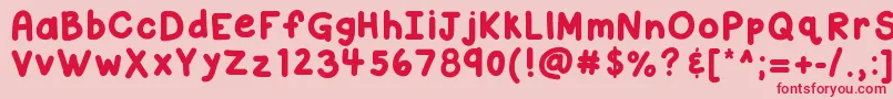 Kbcloudyday Font – Red Fonts on Pink Background