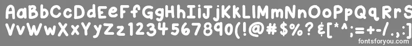 フォントKbcloudyday – 灰色の背景に白い文字