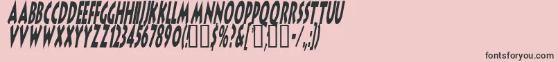 Шрифт LithocomixItalic – чёрные шрифты на розовом фоне