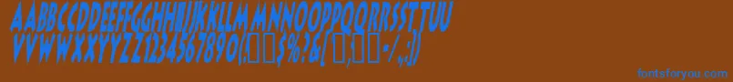Шрифт LithocomixItalic – синие шрифты на коричневом фоне
