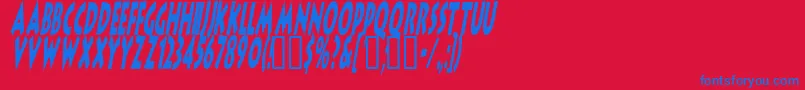 Шрифт LithocomixItalic – синие шрифты на красном фоне