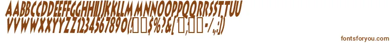 LithocomixItalic-fontti – ruskeat fontit valkoisella taustalla