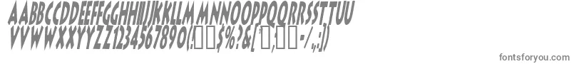 LithocomixItalic-fontti – harmaat kirjasimet valkoisella taustalla