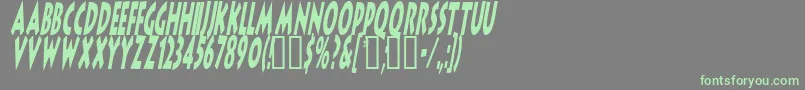 Шрифт LithocomixItalic – зелёные шрифты на сером фоне