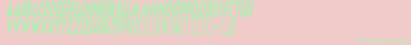 LithocomixItalic Font – Green Fonts on Pink Background